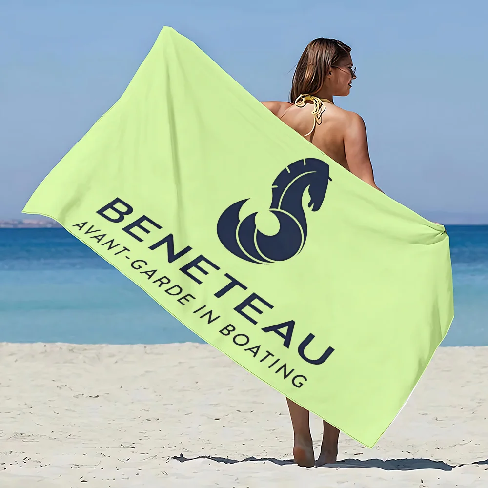 Beneteau เรือยอชท์ผ้าขนหนูชายหาดผ้าไมโครไฟเบอร์แห้งเร็วผ้าเช็ดตัวสระว่ายน้ำกันทรายเป็นของขวัญสำหรับผู้หญิงยิมท่องเที่ยวอาบน้ำตั้งแคมป์