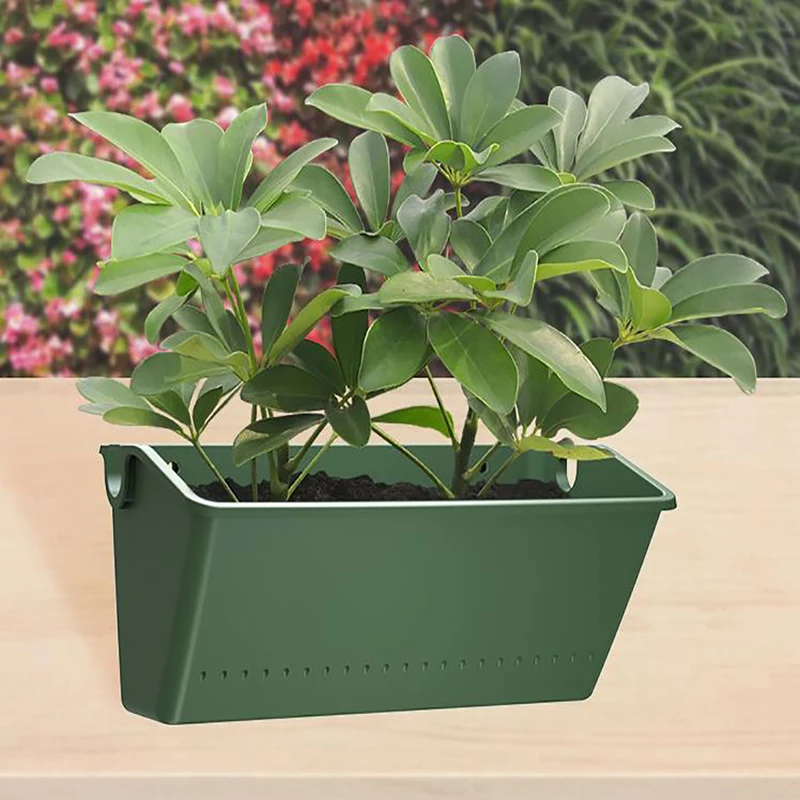 New 1PC Hanging Garden Plant Wall Flower Pot Container Wall Hanging Vertical Green wall-mounted Plastic Planting Box Home Decor