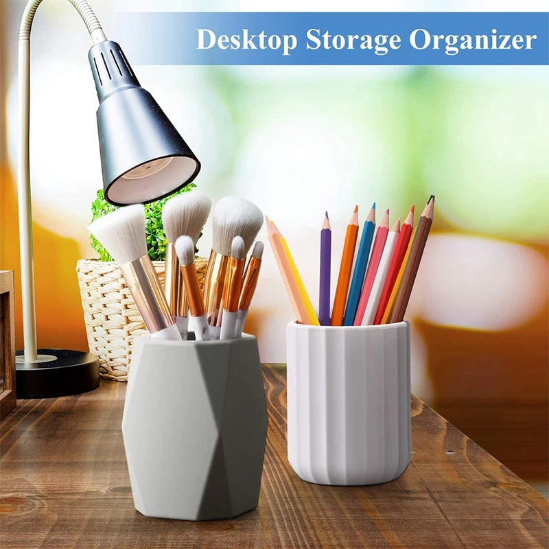 4-delige siliconen potloodhouder Penbekers Potloodhouder Make-upborstelhouder Desktop Briefpapier Organizer voor Office Home