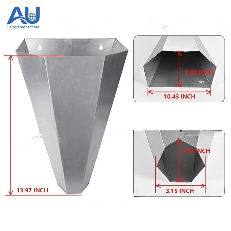 Medium Galvanized Poultry Restraint Cones for Chicken Slaughter - Suitable for Large Laying Hens & Broilers