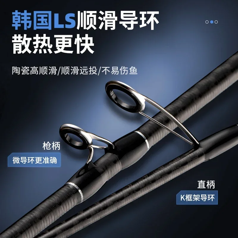 High Carbon Lure Fishing Rod Spinning Casting Fishing Rod 1.98m 2.13m Lightweight Fishing Tackle RS Lure Weight 4-25g ML/M Power