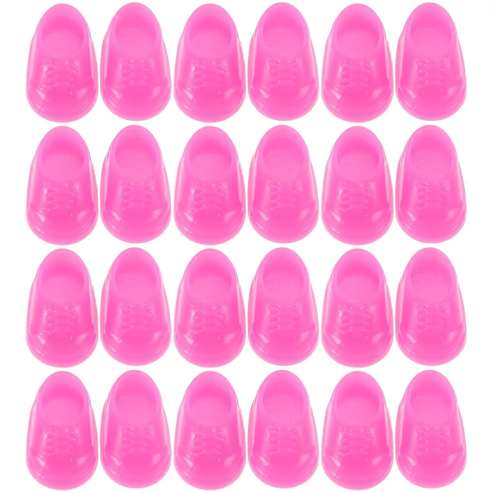 50Pairs Adorable Yellow Duck Mini Shoes Dollhouse Accessories Dress Up Set for Pretend Play Toddler
