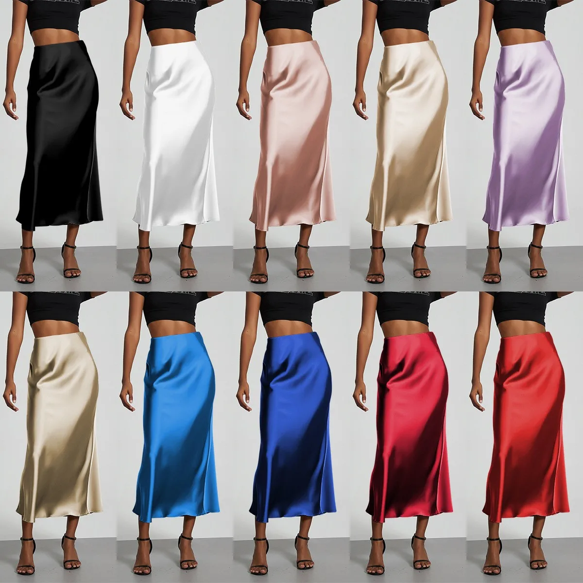 Patchwork Medium Stretch Skirt Mini Length Socialite Style with Autumn Winter Sexy Winter Skirts for Women
