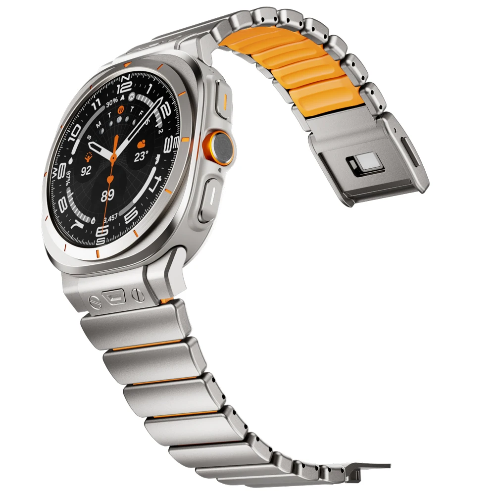 الفولاذ المقاوم للصدأ حزام الساعات لساعة سامسونج جالاكسي الترا 2025 47 مللي متر حزام معدني فاخر ساعة جالاكسي الترا 47 مللي متر الفرقة اكسسوارات #1