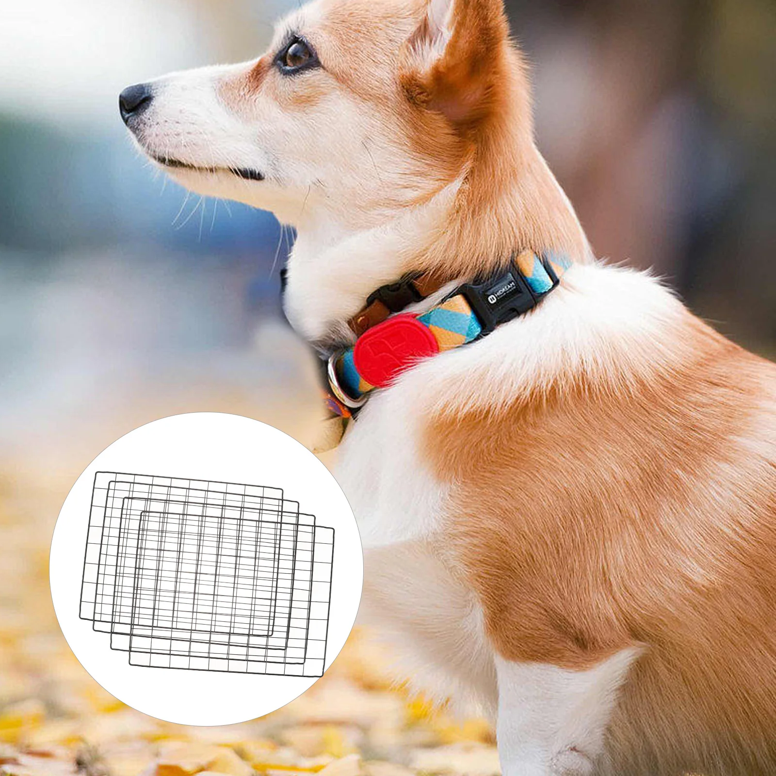 

4pcs Dog Cage Playing Sheets Pet Puppy Cage Iron Mesh Nets Sturdy Durable Easy Assembly Breathable Detachable Pet Fence Crate