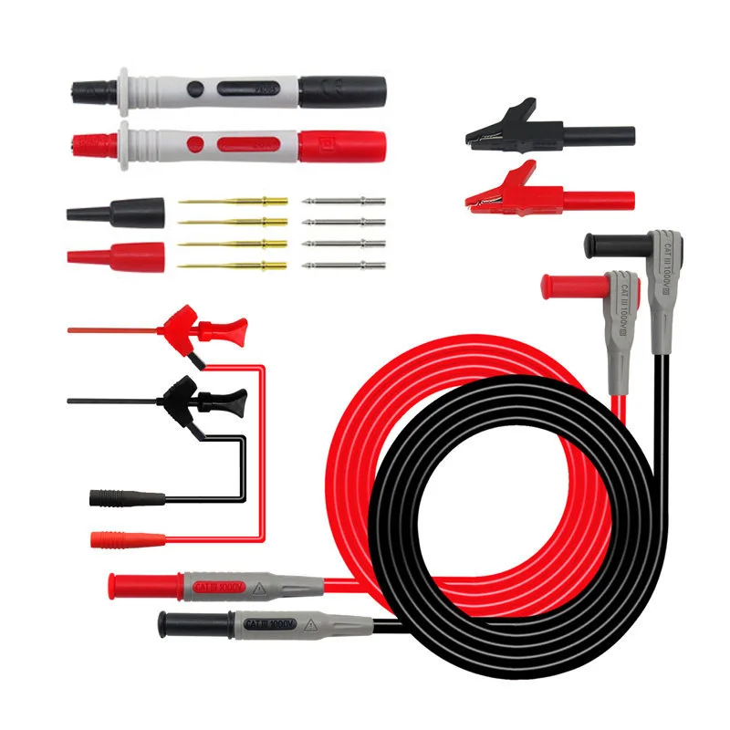 Multi functional interchangeable probe for multimeter probes, line detection IC, telescopic hook, crocodile clip probe