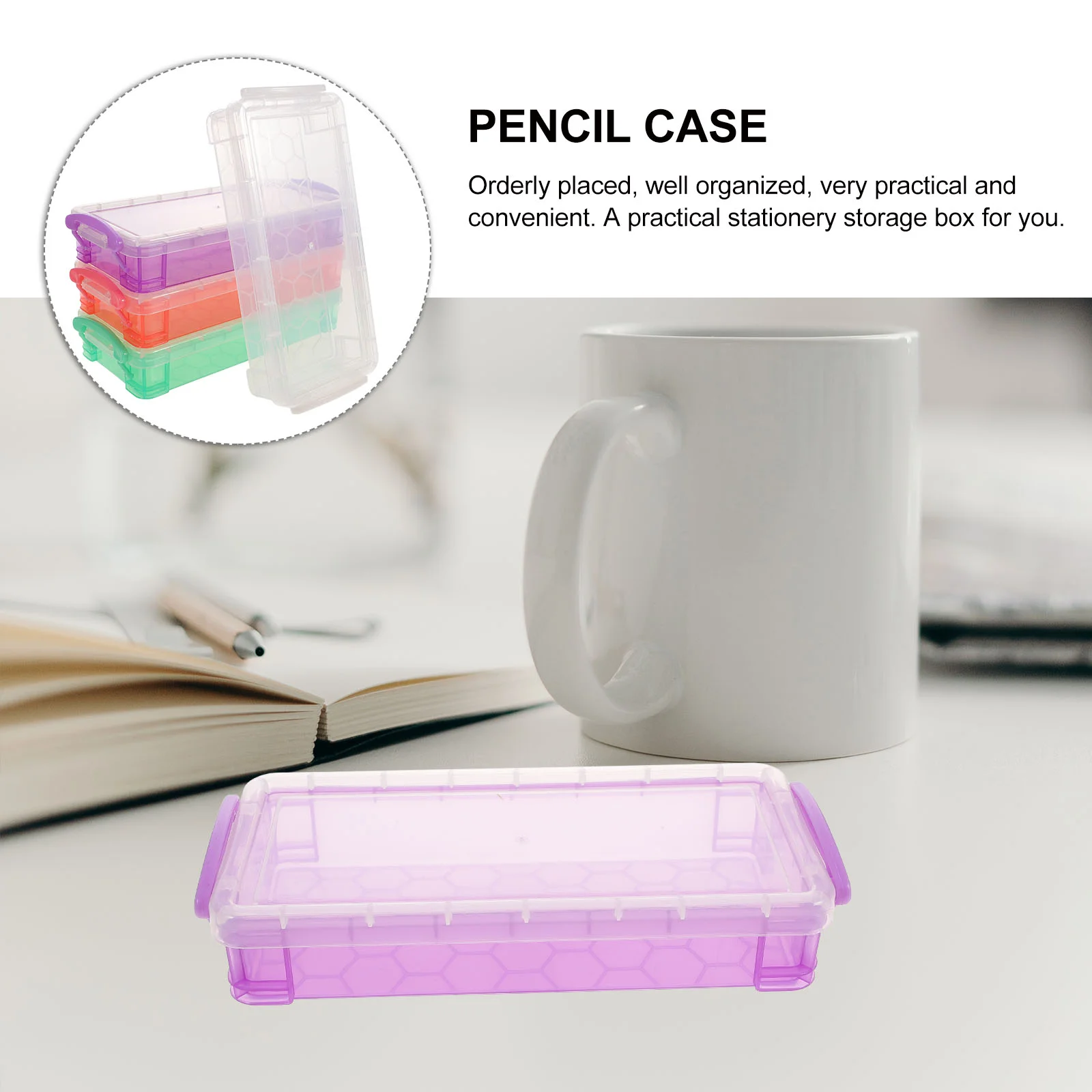 4 Pcs Pencil Storage Box Students Boxes Case Multi-function Stationery Cases Painting Pencils