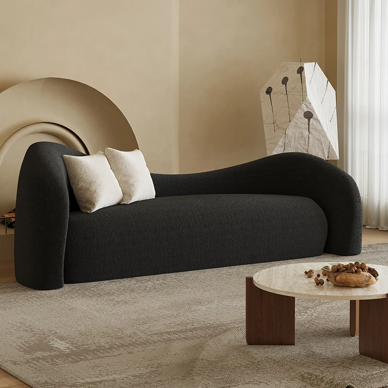 Wabi Sabi صالون تجميل أريكة تأجير غرفة بسيطة سوداء ريترو شقة صغيرة غرفة المعيشة متجر الملابس منطقة الاستقبال الراحة