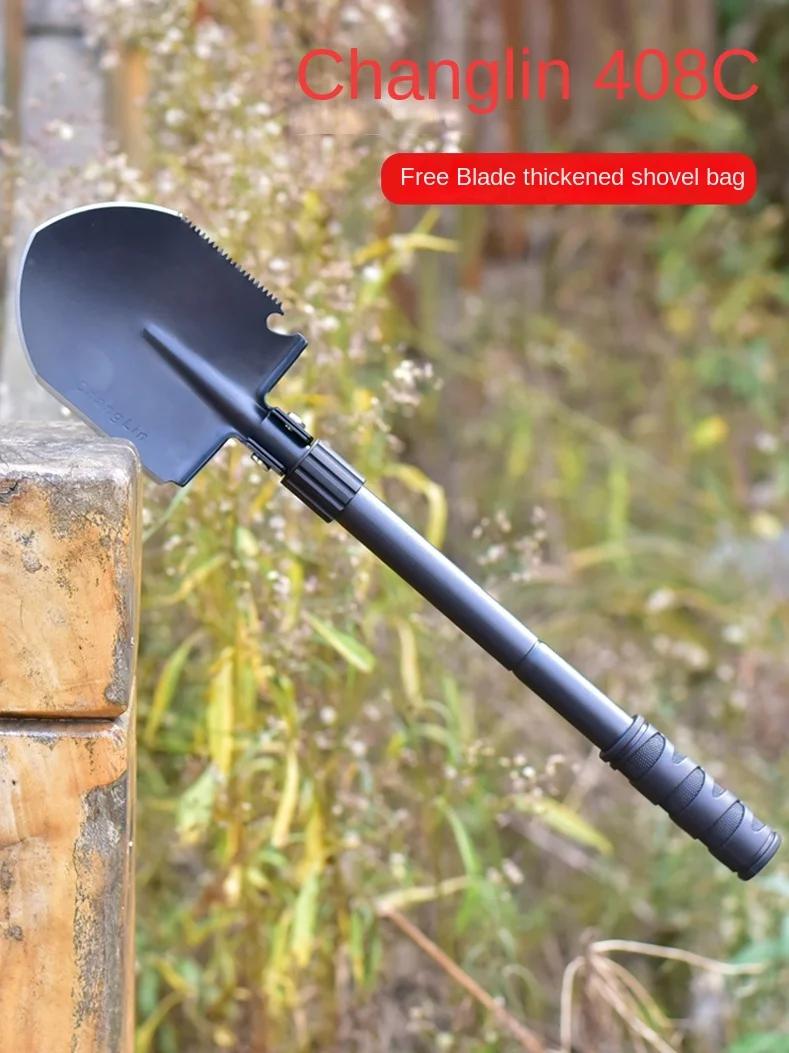 Outdoor Multi-Functional Military Shovel Shovel Manganese Steel Thickened Shovel Tool Folding Table for Car Full Steel Shovel