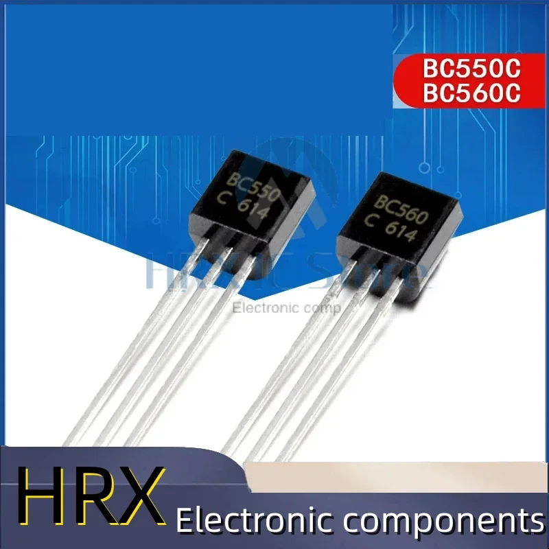 10 قطعة BC550C + BC560C كل 50 قطعة BC550 BC560 TO92 الترانزستور DIP-3 45 فولت 0.1A TO-92 جديد الأصلي في Stcok