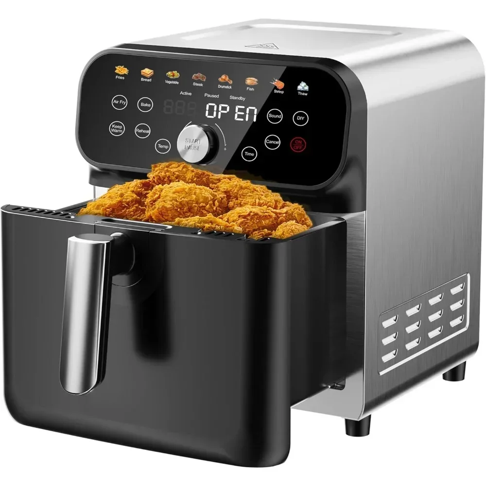 6QT Air Fryer Oven with 12 Preset Cooking Functions Nonstick and Dishwasher-Safe Basket Stainless Stee Air Fryer