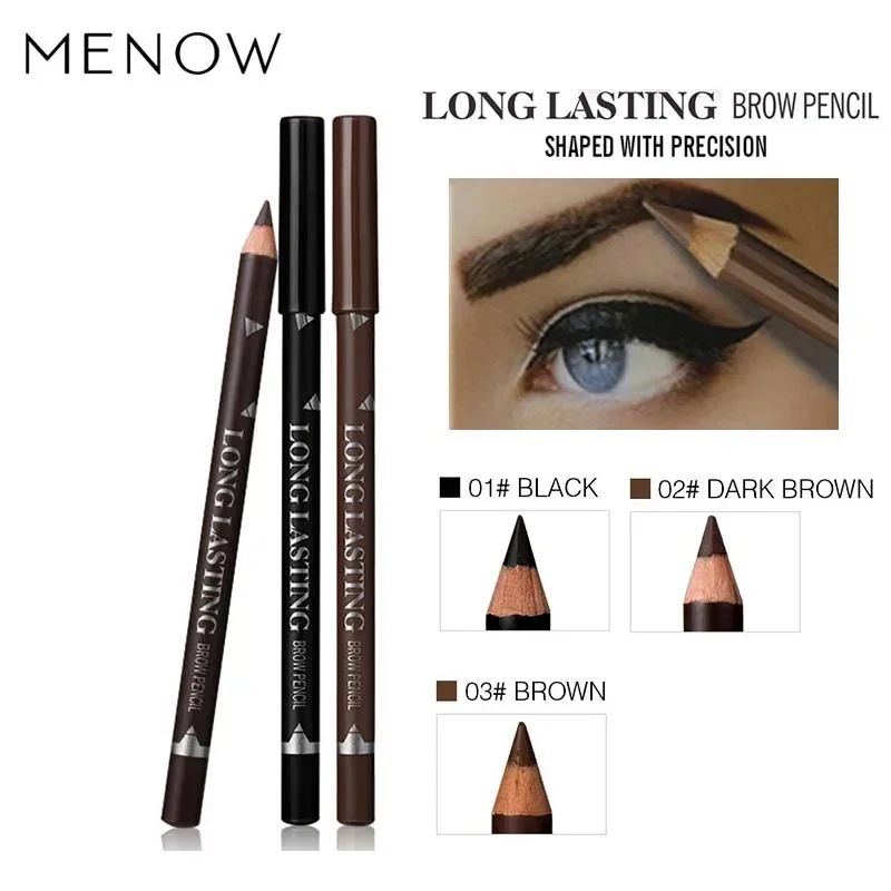 1Pcs Eye Brow Cosmetics Waterproof Long Lasting Easy to Wear Pigment Black Coffee Brown Cheap Eyebrow Eyeliner Makeup Pencil