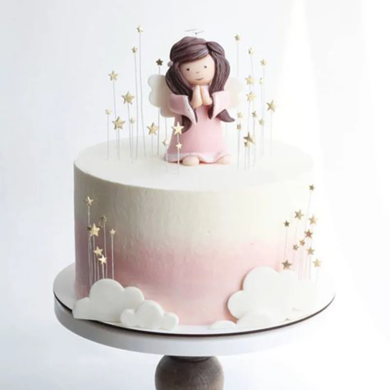 1 Set Farbige Buchstaben Happy Birthday Tortendekoration Gold Kleiner Stern DIY Party Geschenk Cupcake Topper für Babyparty Dessert Dekoration – Detail 7