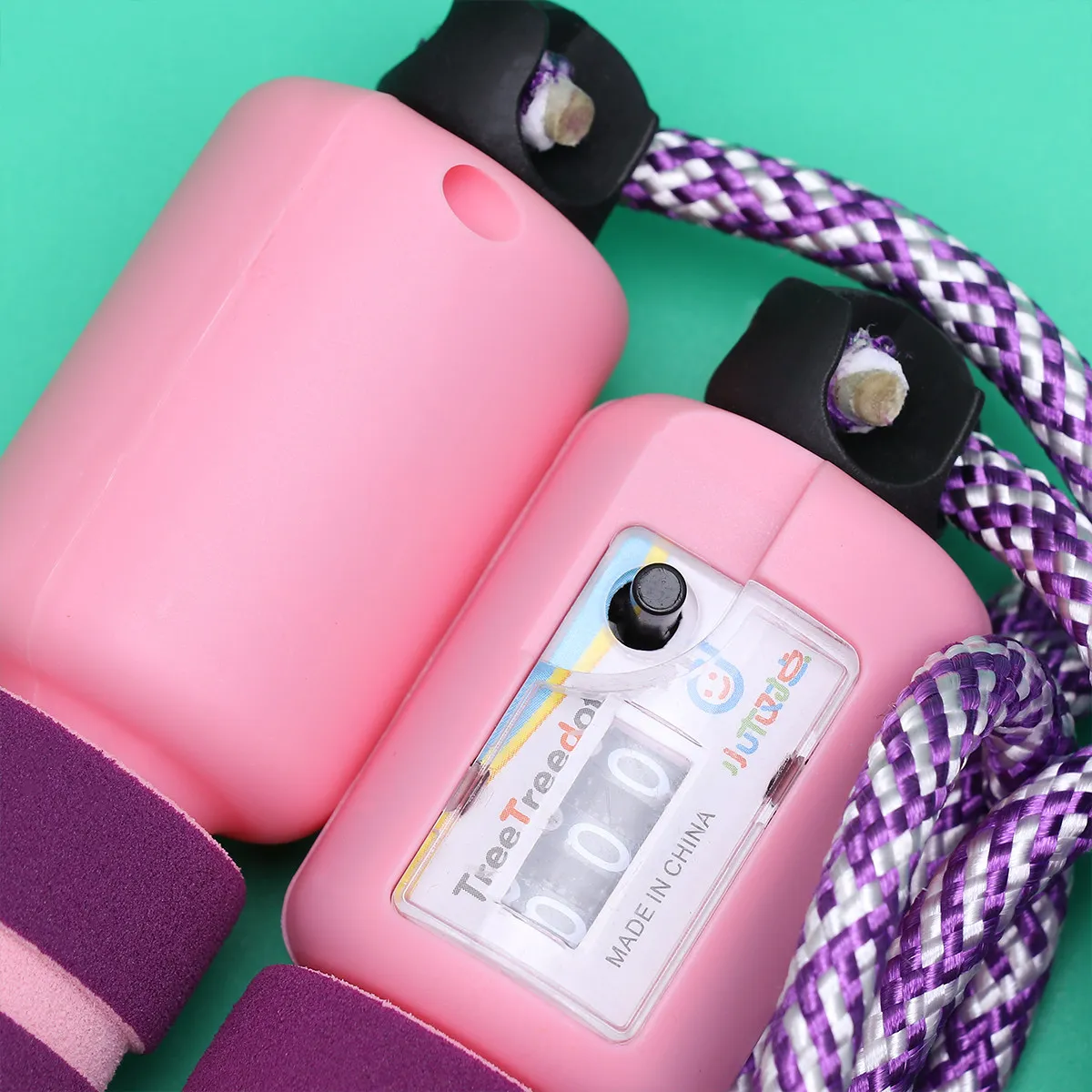 2Pcs Counting Jump Rope Adjustable Anti-Slip Handle Electronic Skipping Rope for Workout Adults Fitness Exercise