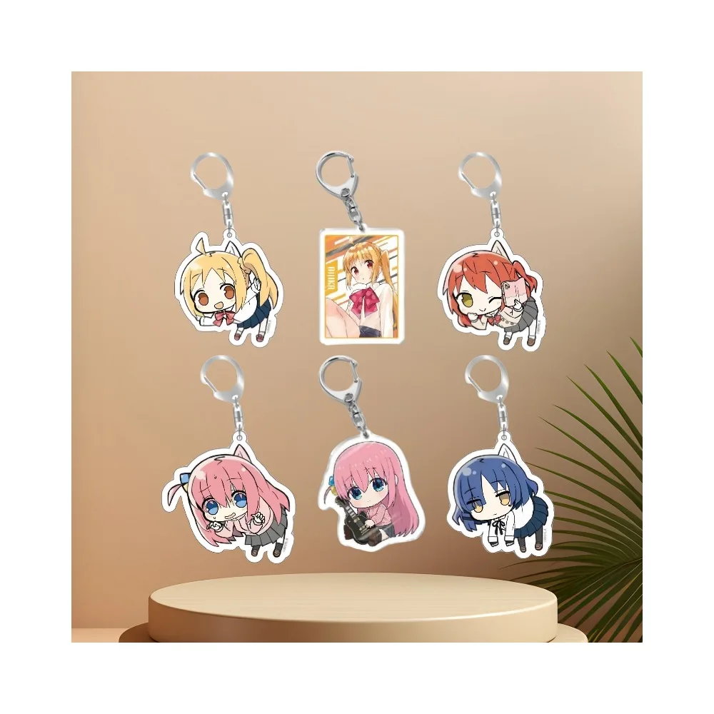 

Diy Bocchi The Rock Goto Ichiri Creative Cartoons Acrylic Keychain Anime Peripheral Pendant Accessories Student Holiday Gifts