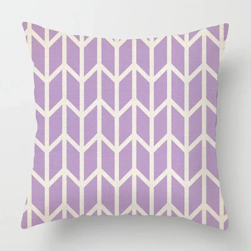 

Funda de almohada geométrica púrpura claro, cubiertadecoración del hogar, ,
