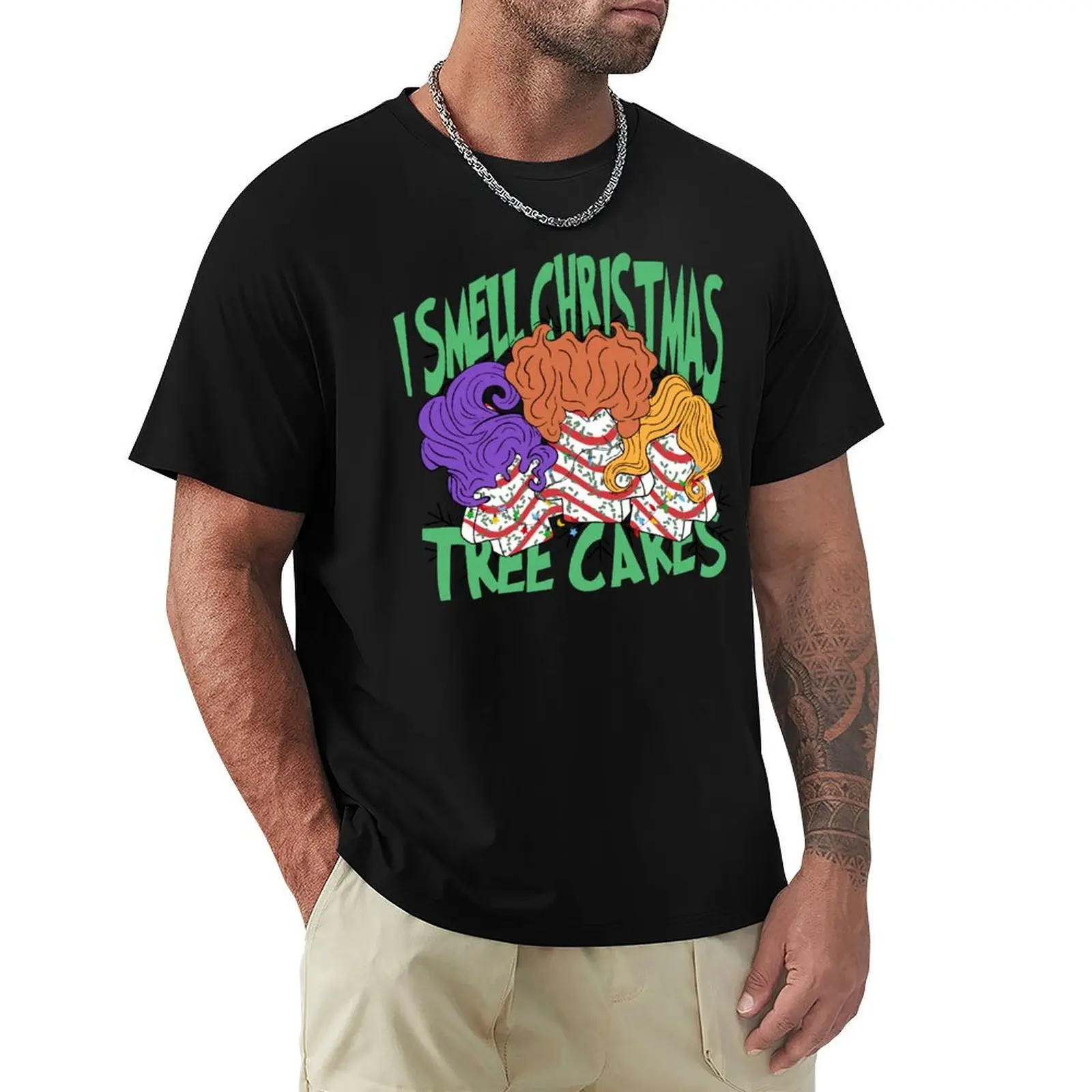 I Smell Christmas Tree Cakes T-Shirt cotton t shirt man T-Shirt