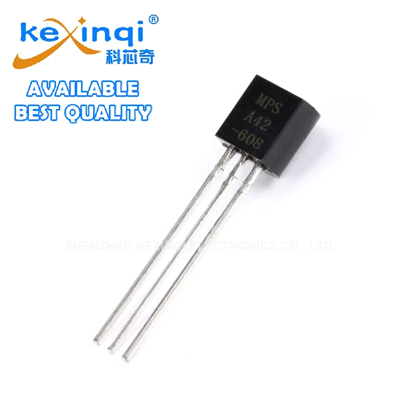 (10pcs) MPSA42, MPSA92, A42, A92, NPN/PNP High-Voltage Transistors TO-92 0.5A/300V