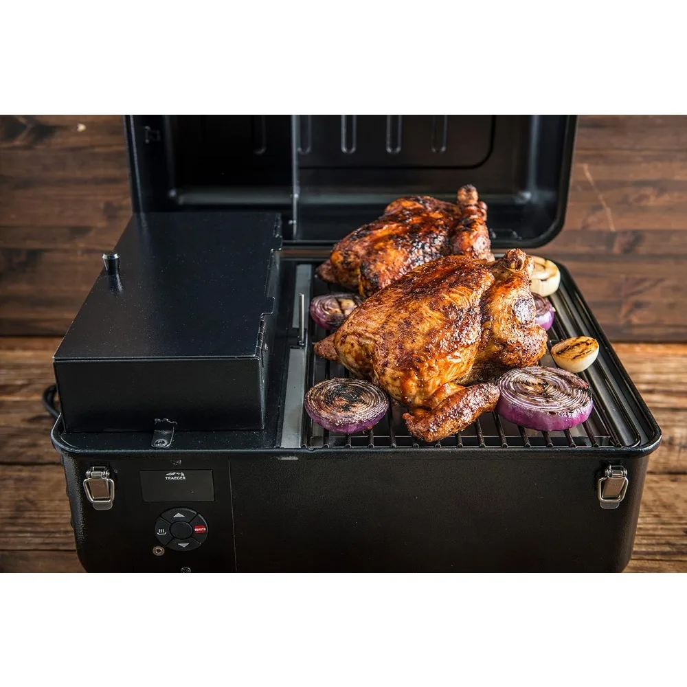 Imagem -02 - Grills Tabletop Elétrico Portátil Traeger Wood Pellet Grill e Fumante Churrasqueiras de Aço Liga Guarda Florestal