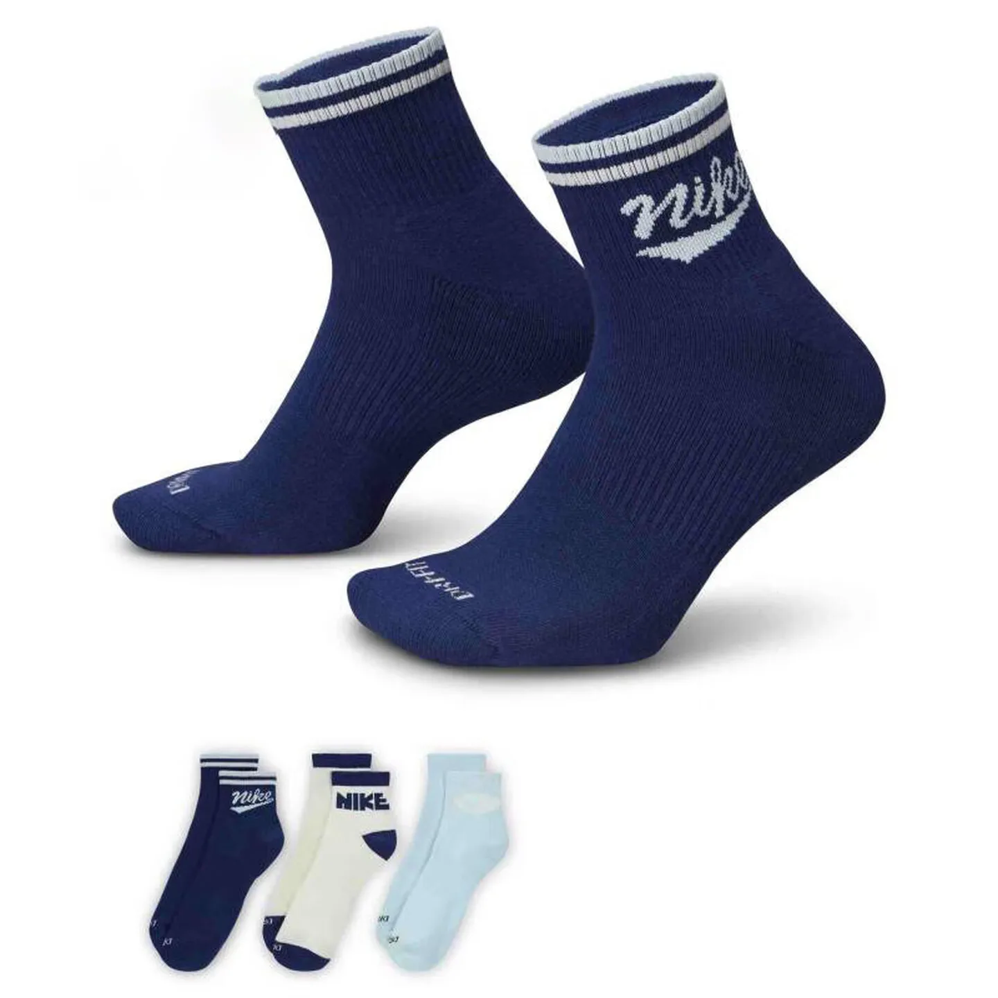

Nike (NIKE) Sports Socks for Men and Women: Comfortable Casual Socks, 3-Pack, Breathable Low-Cut Socks HJ9340-902