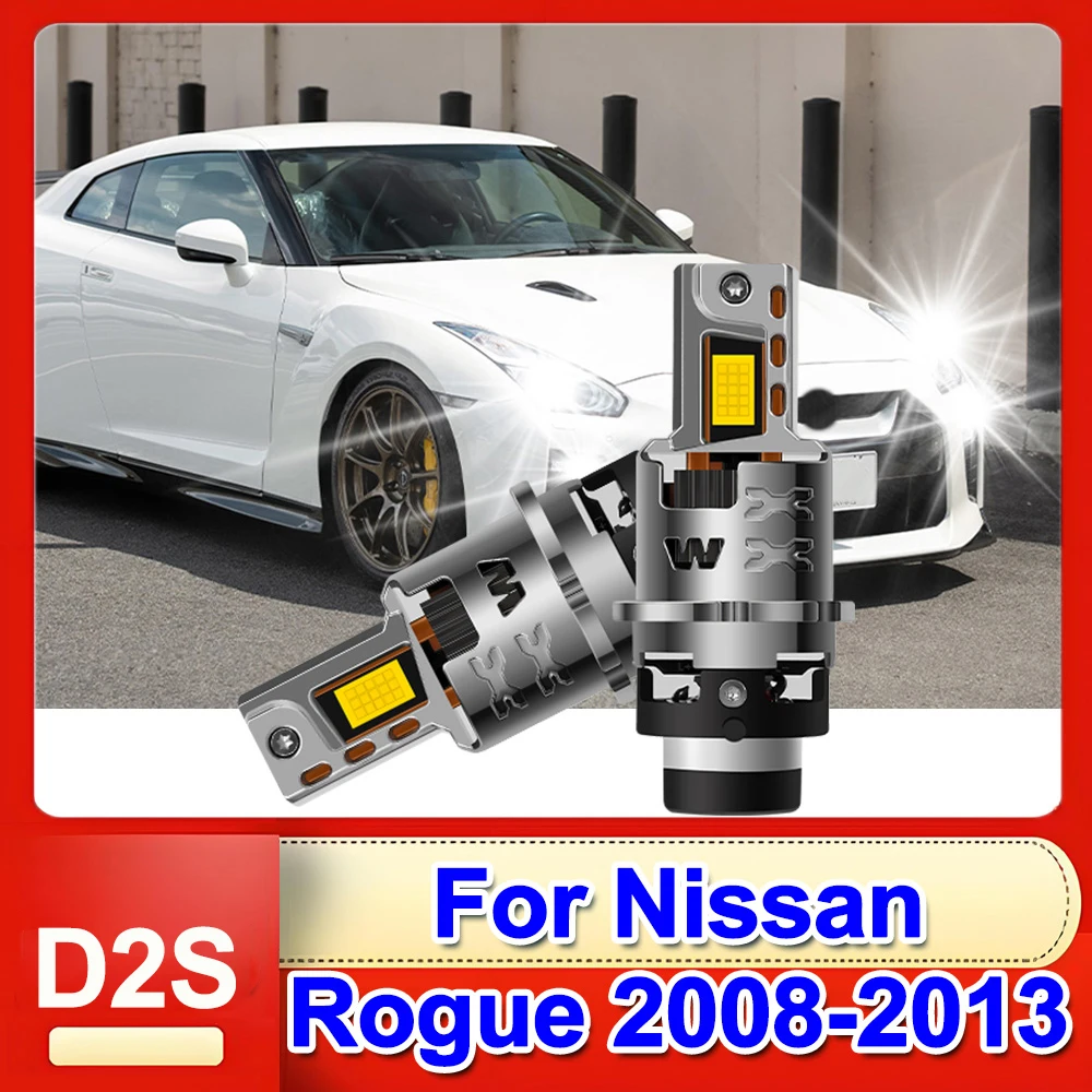 

2PCS D2S D2R LED Headlight Bulbs Kit Replace HID For Nissan Rogue 2008-2013 6000K Bright White Car Light Upgrade