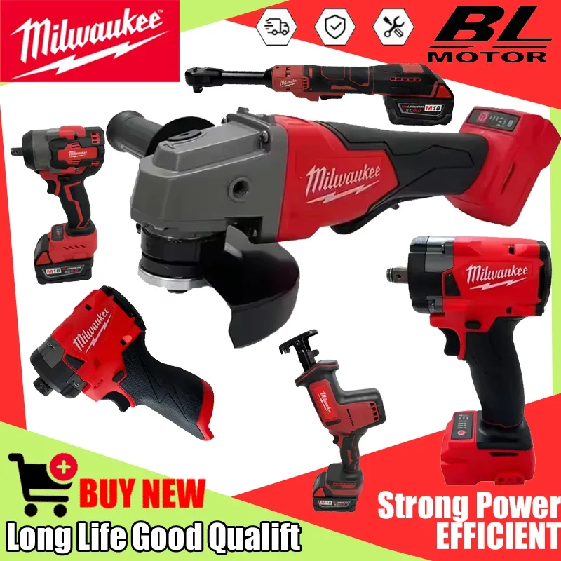 

Milwaukee 18V Cordless Tools: Impact Wrench, Drill, Grinder, Blower, Ratchet Wrench & Rangefinder, Fits M18 Lithium Battery