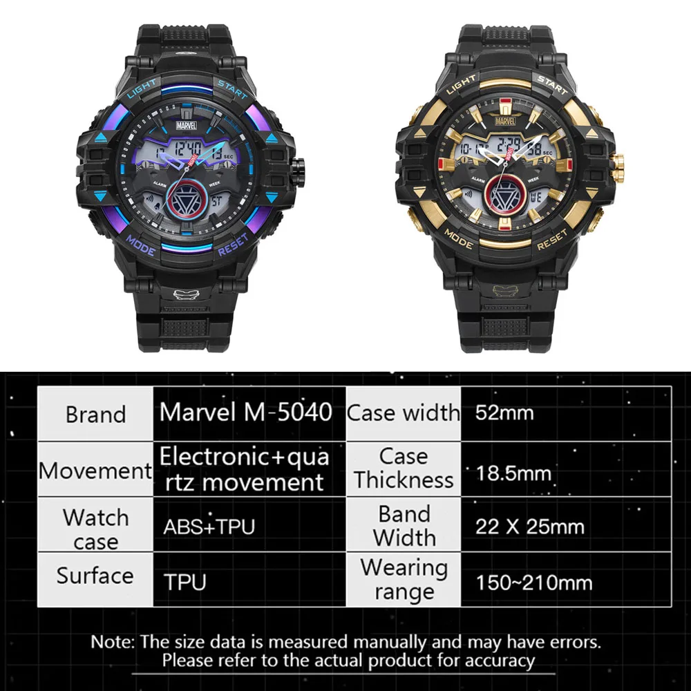 Marvel Multifunctional Chrono Digital Watches Mens Alarm Clock Sport Wristwatch Waterproof Electronic Clock Reloj Hombre