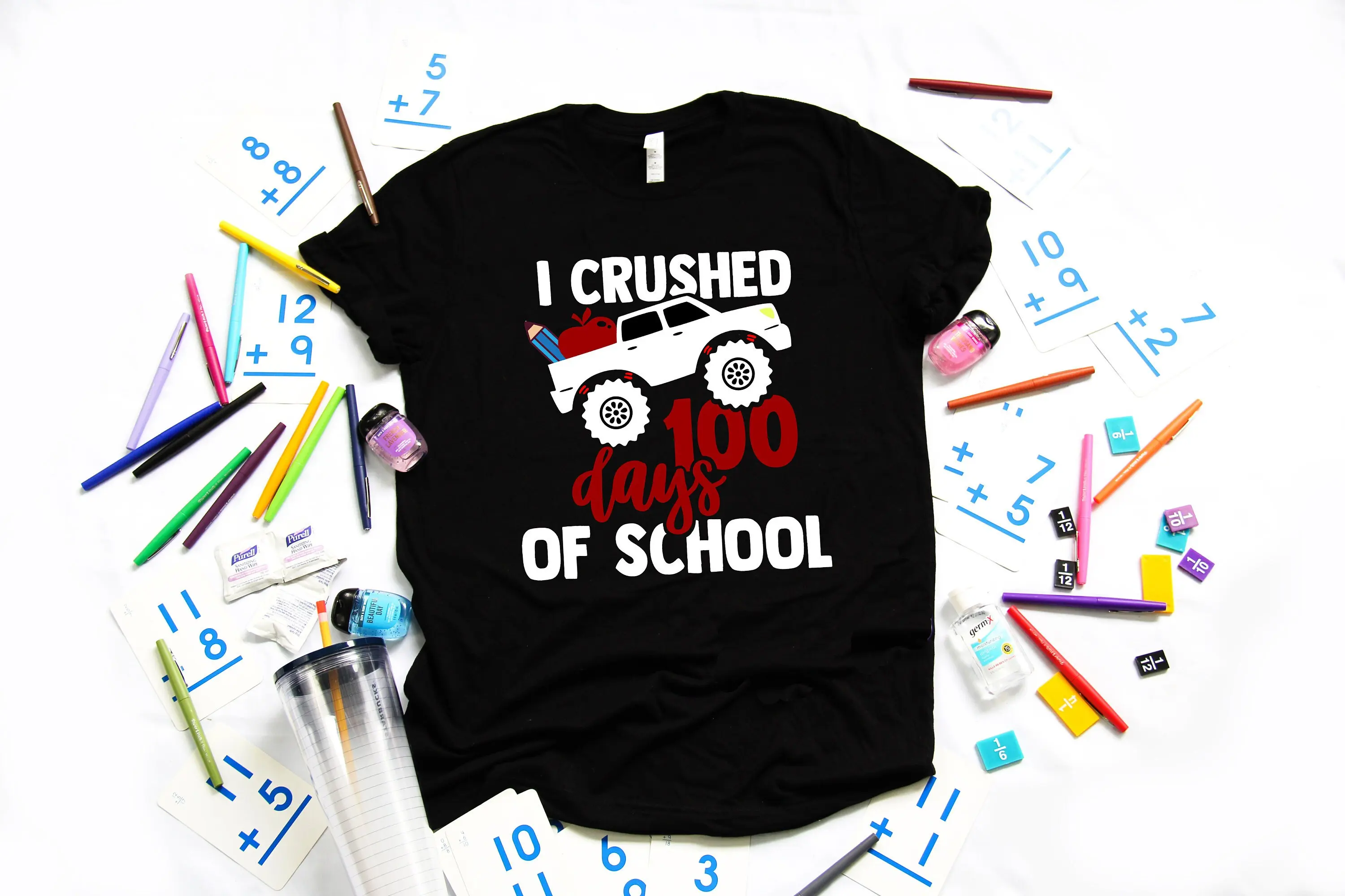 I Crushed 100 Days Of School Teacher s Appreciation Brighter Back to T Shirt Truck