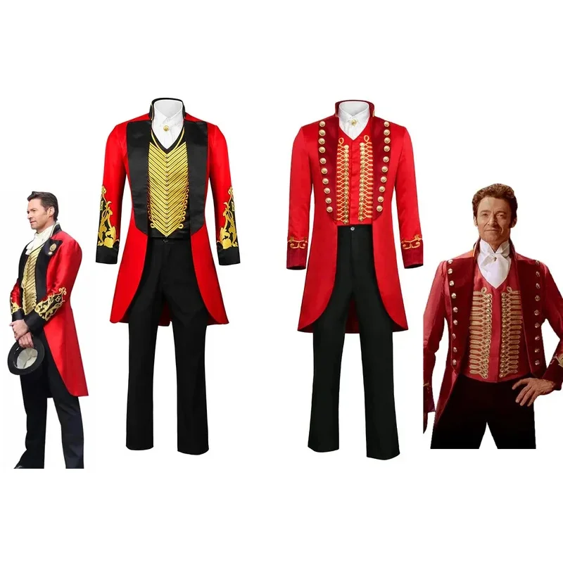 The Greatest Showman P.T.Barnum Cosplay Costume Hugh Jackman Men Vest Uniform Suit Coat Shirt Pants Halloween Carnival Clothes