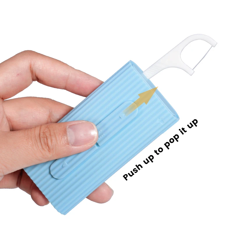 Automatic Floss Storage Portable Toothpick Interdental Brush Refillable Teeth Pick Cleaning Tool