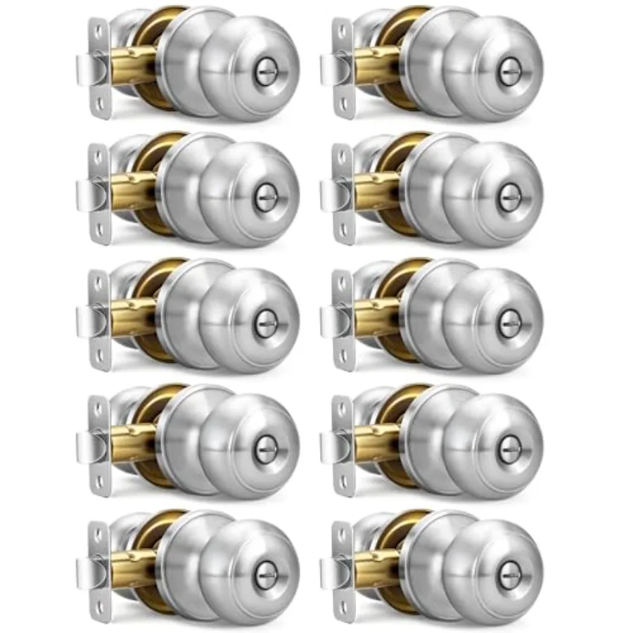 

Door Knobs, 0 Privacy Door Knobs Interior Door Knobs for Bedroom/Bathroom Keyless Doorknobs Interior/Exterior Lockset, Modern D