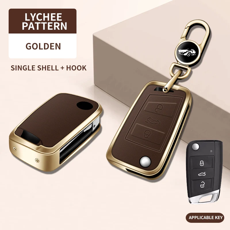 Metal Car Key Protective Case,For Volkswagen - Durable Gadget Accessory for Beetle Polo Passat Tiguan Golf 7 MK2 Ateca Caddy T5 view 4