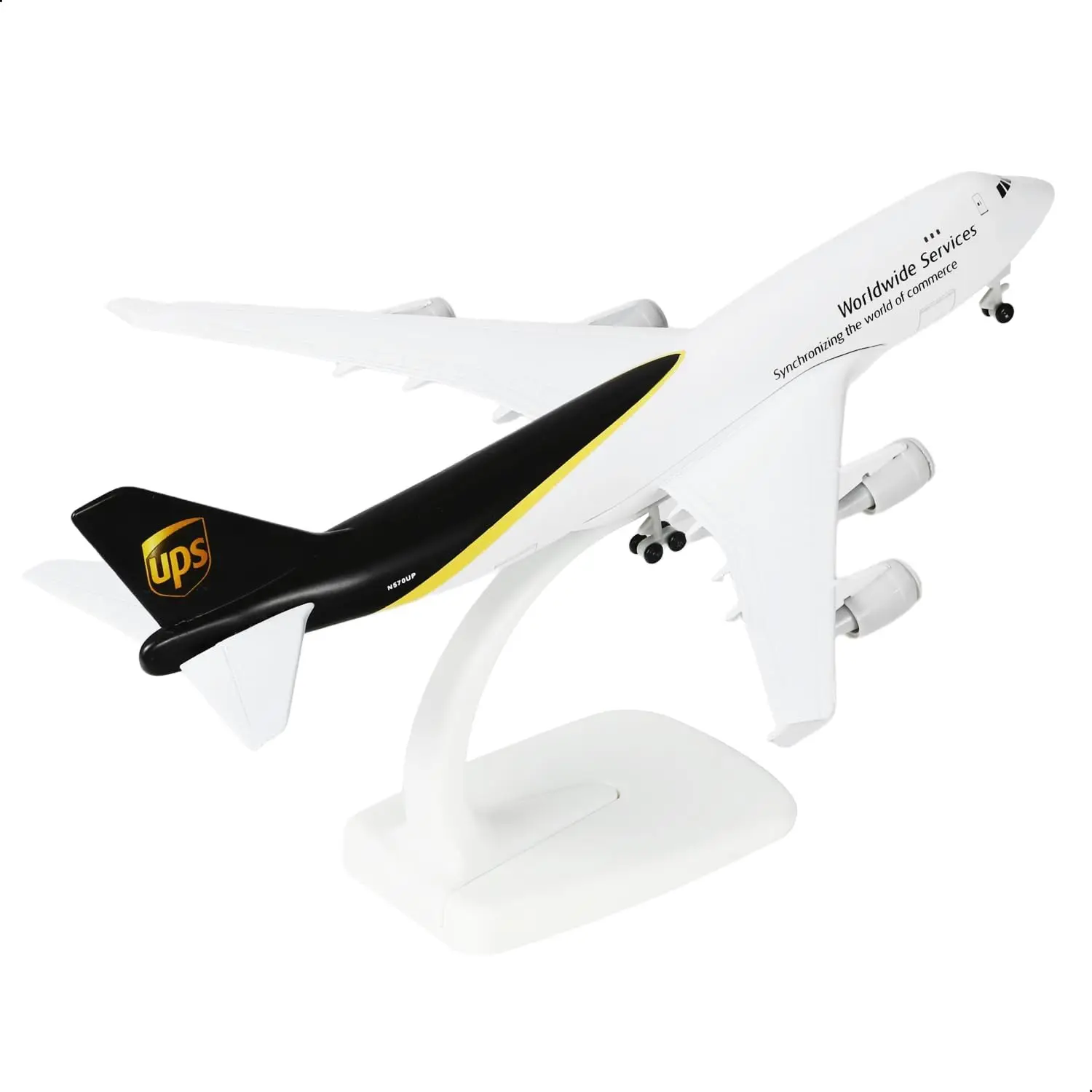 20 см UPS B747, литая под давлением металлическая модель самолета с подставкой, грузовой самолет, коллекционный авиационный подарок