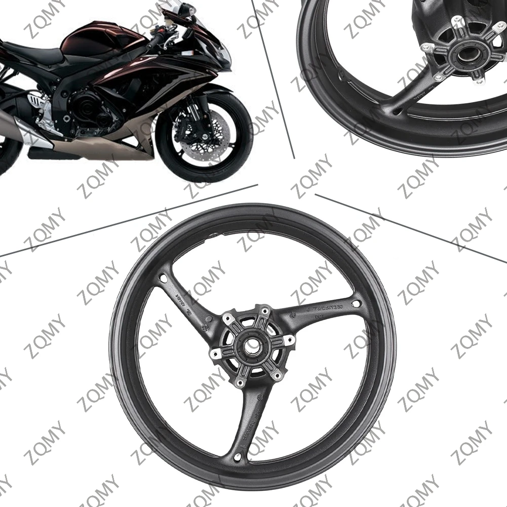 Motorcycle Aluminum Front Wheel Rim Replacement For SUZUKI GSXR600 GSXR750 2008-2010 & GSXR 1000 K9 2009-2016 Matt Black