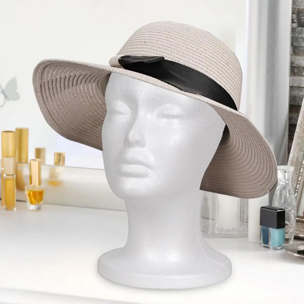 Foam Mannequin Head for Wig Display Female Mannequin Stand Holder Foam Head Model Hair Styling Hat Making Cosmetology Practice