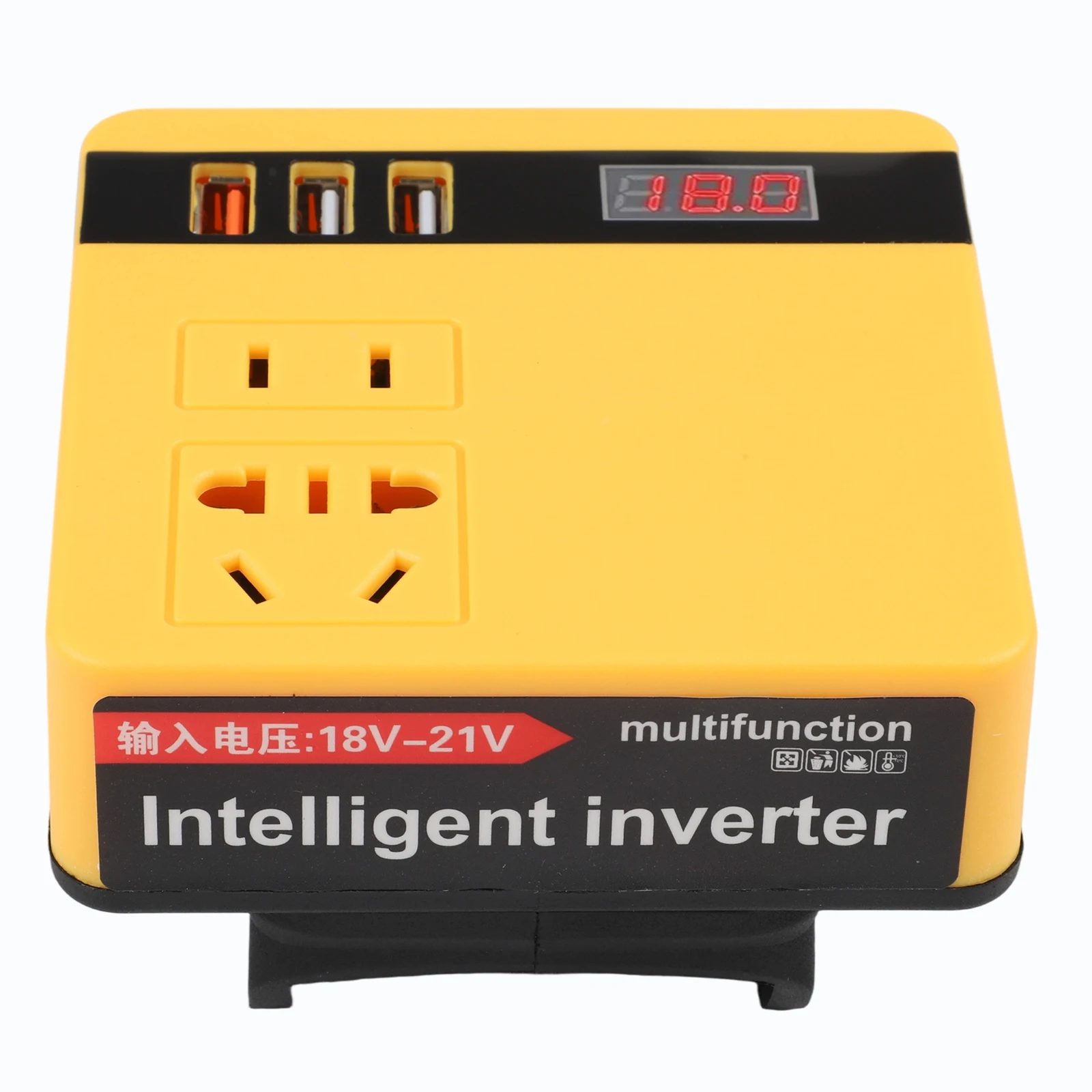 DC To AC Converter 120W Inverter 105 * 100 * 67mm Multi-function Inverter Safety Protection Systems Intelligent Fastcharging