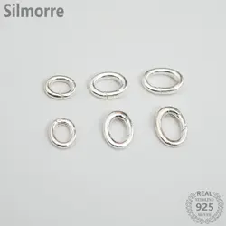 1PC 100% Solid 925 Sterling Silver Oval Spring Clasp&Hook for DIY FINE Jewelry Finding JQ0019