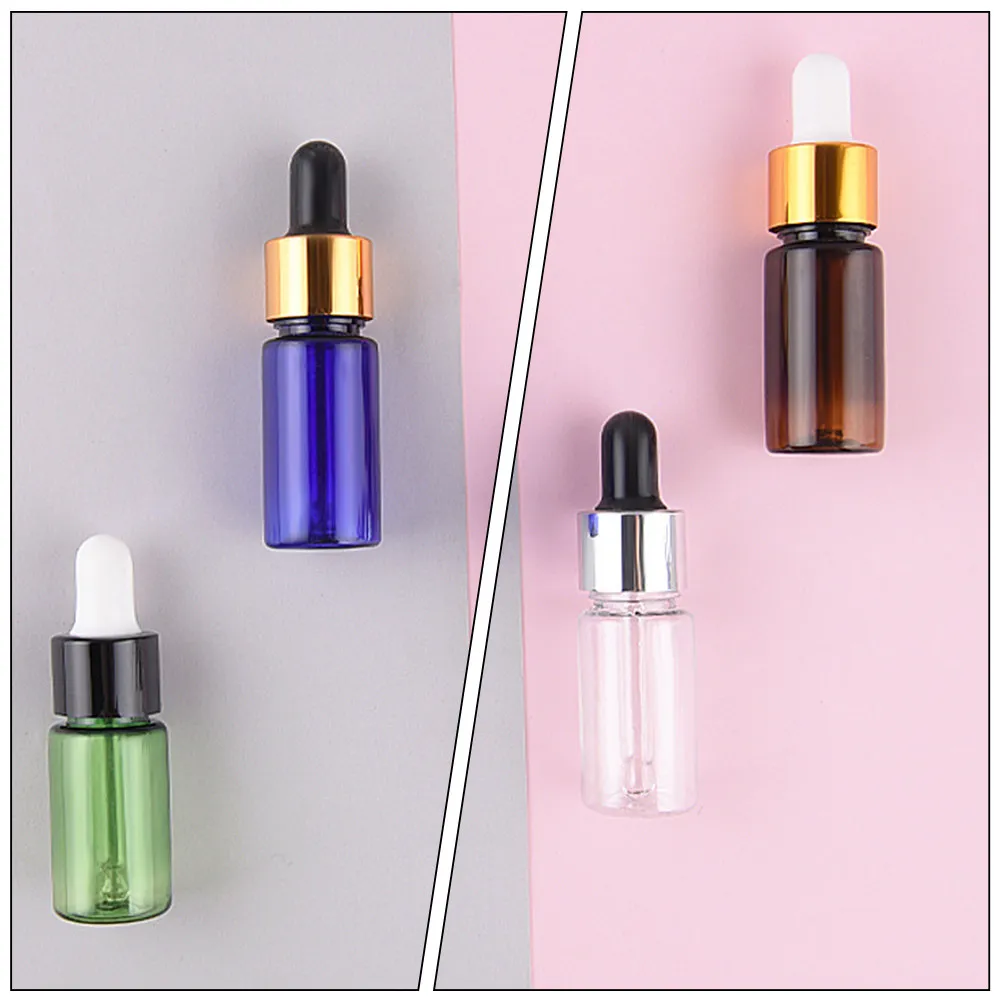 

4Pcs Essential Oil Plastic Bottles Dropper Set Reusable Small Empty Bottles Travel Perfume Liquid Container Dropper Bottle