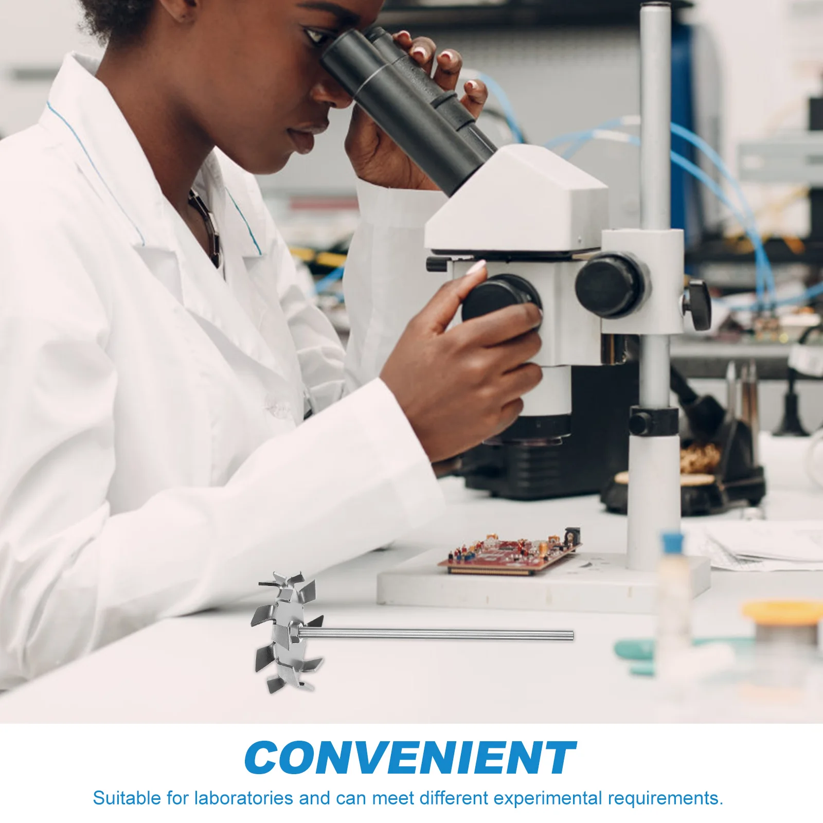 الفولاذ المقاوم للصدأ اثارة مجداف لاستبدال خلاط المختبر شفرة خلط لوازم المختبرات أداة تقليب الكيمياء التدريس #4