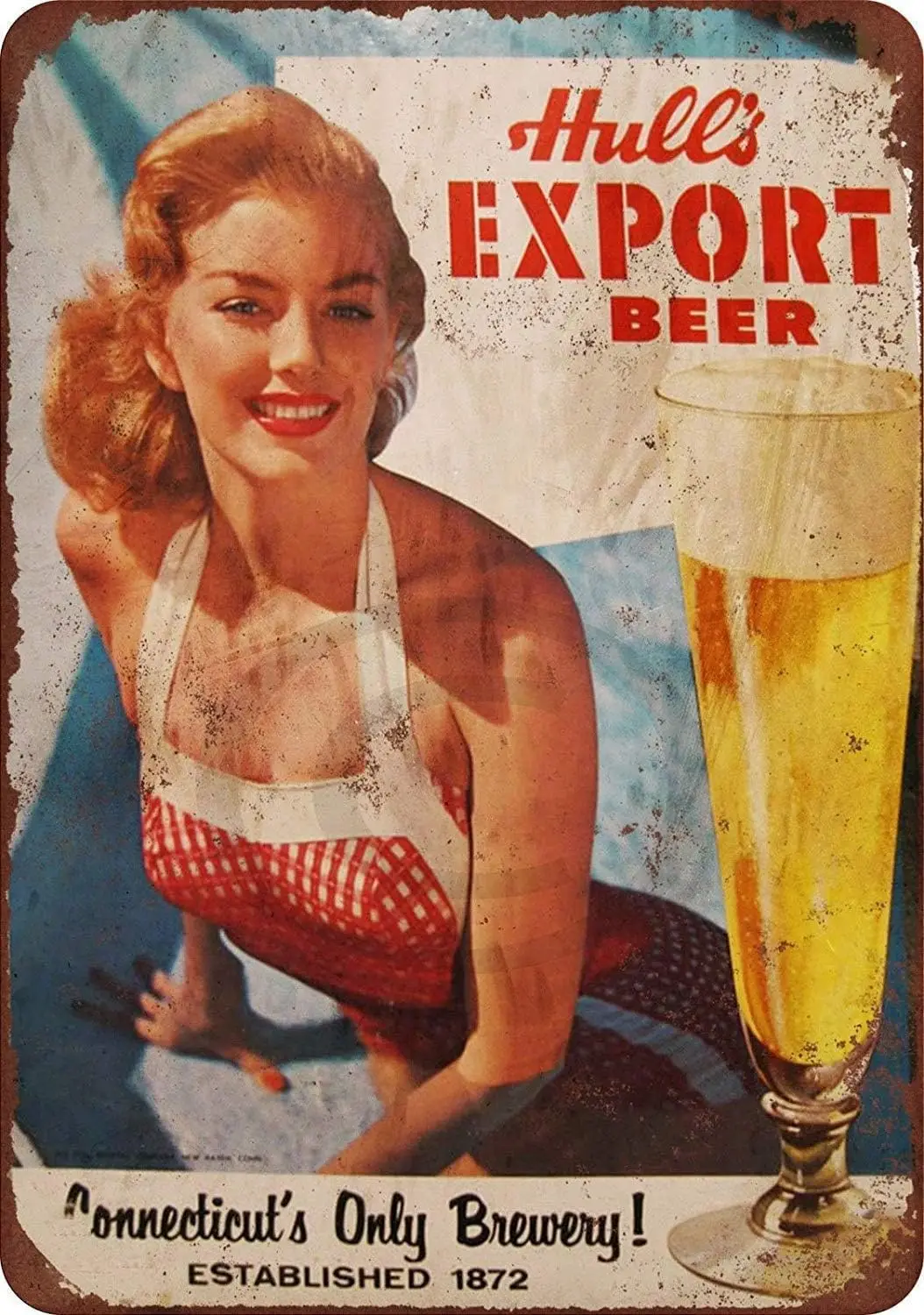 Hull's Export Beer Aluminum Outdoor Courtyard Decoration Sign 8x12 inch, Tinsigneua5017 sign