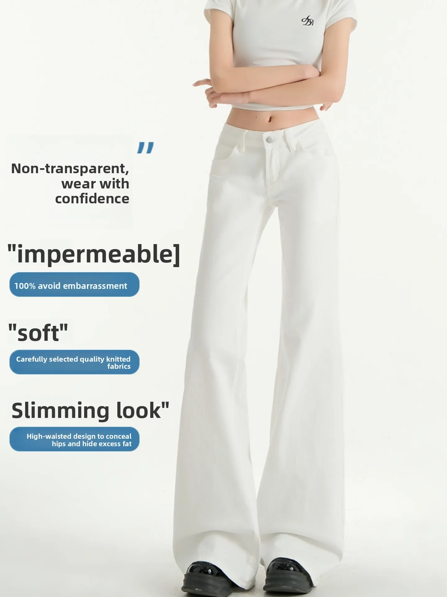 Lage taille Bell Bot Jeans Dames Zomer Dunne nieuwe Amerikaanse Sle Losse kleine maat Niet-bijpassende legging Casual katoenen denim