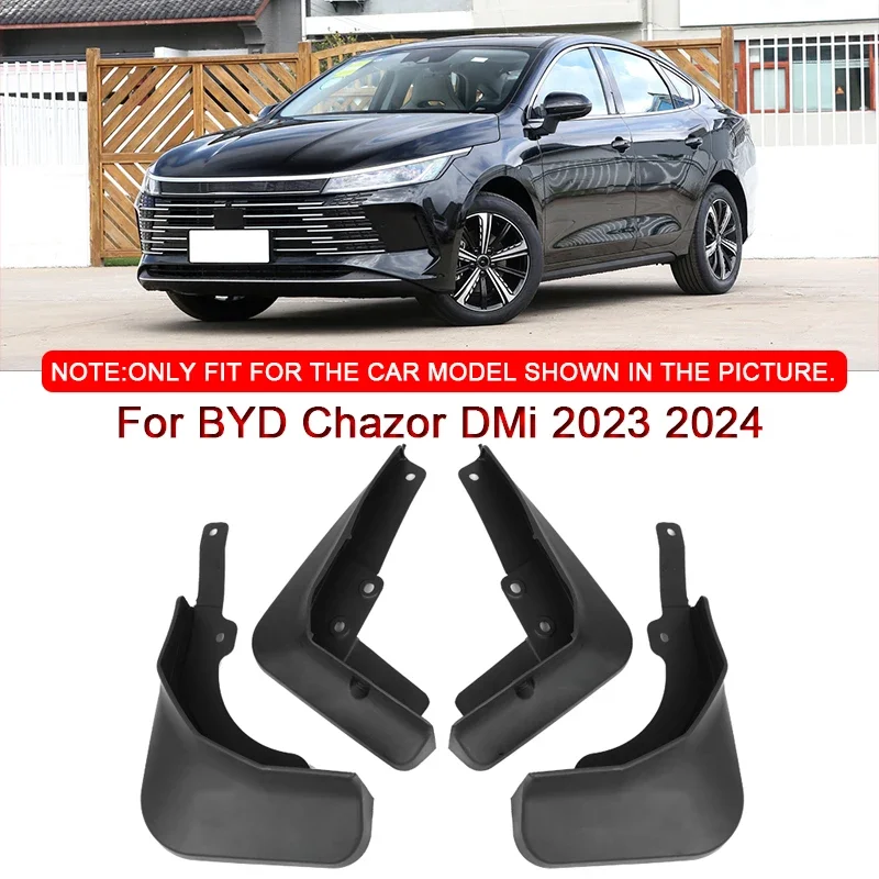 

For BYD Chazor DMi 2023 2024 Car Styling ABS Car Mud Flaps Splash Guard Mudguards MudFlaps Front Rear Fender Auto Accessories