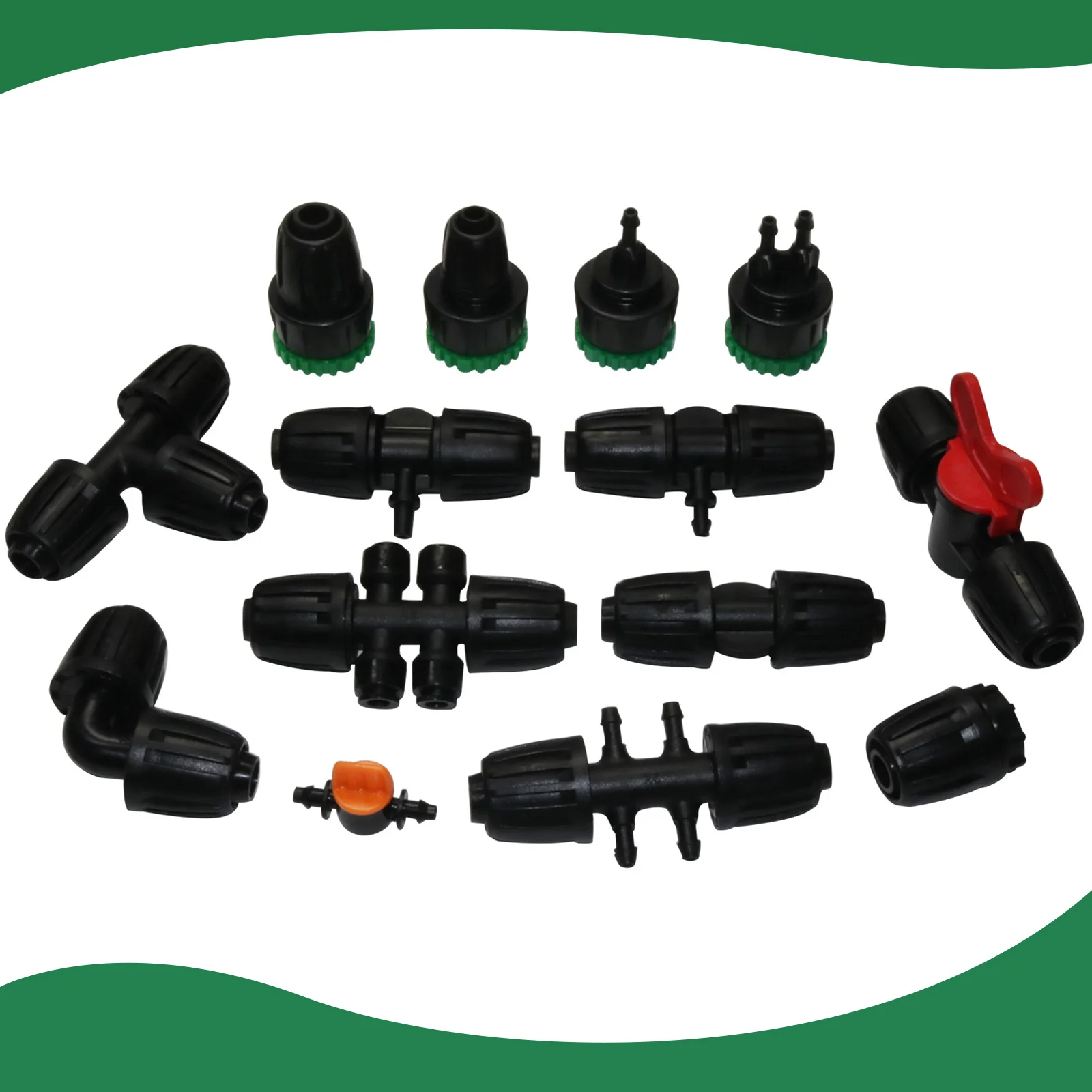 

5 шт., автомойка, 1/2 дюйма, полиэтиленовая труба, разъем 16 мм, разветвитель, тройник, соединительная муфта с резьбовым замком на шланге, полив сада, капельное орошение