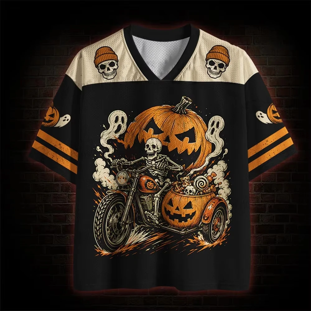 Hot Selling Products, Horror Dark Series Clothing, Fashionable Men's Short Sleeved Sportswear, Cycling, Short Sleeved T-shirts