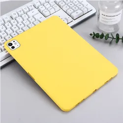 For iPad Pro 11 13 2024 Tablet Case ELVEV Shockproof Premium Liquid Silicone Tablet Cover with Flocking