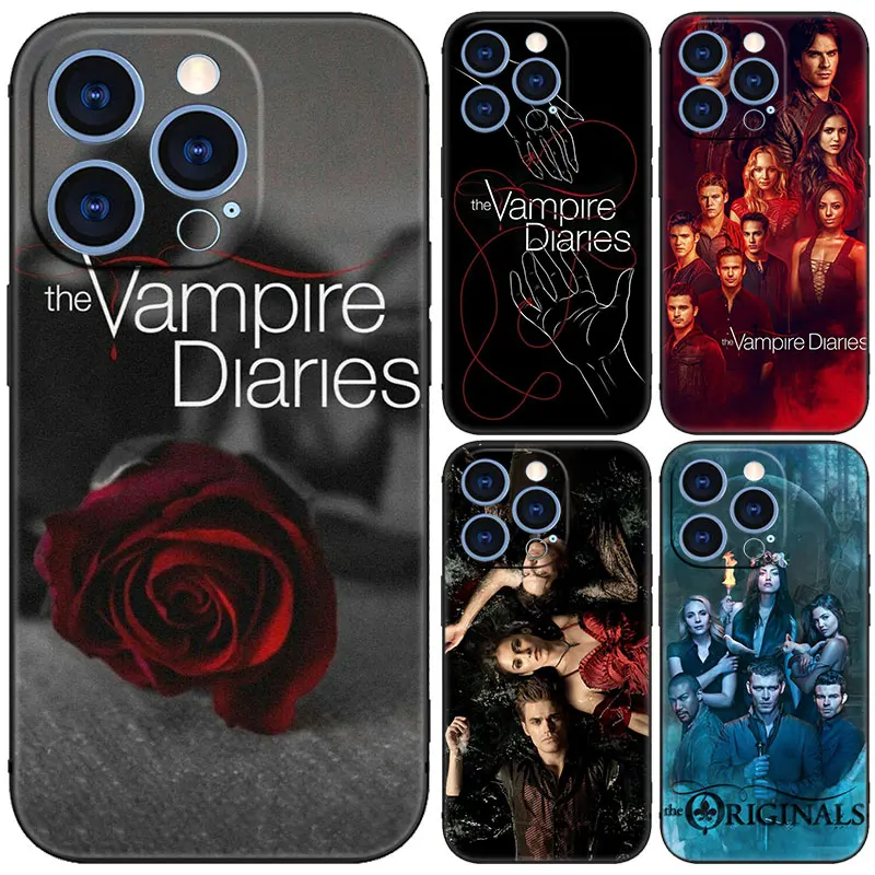 The Vampire Diaries Black Phone Case For Xiaomi Redmi Note 13 Pro 12 11E Pro Plus 11S 11T 10 Pro 10T 5G 10S Cartoon Cover