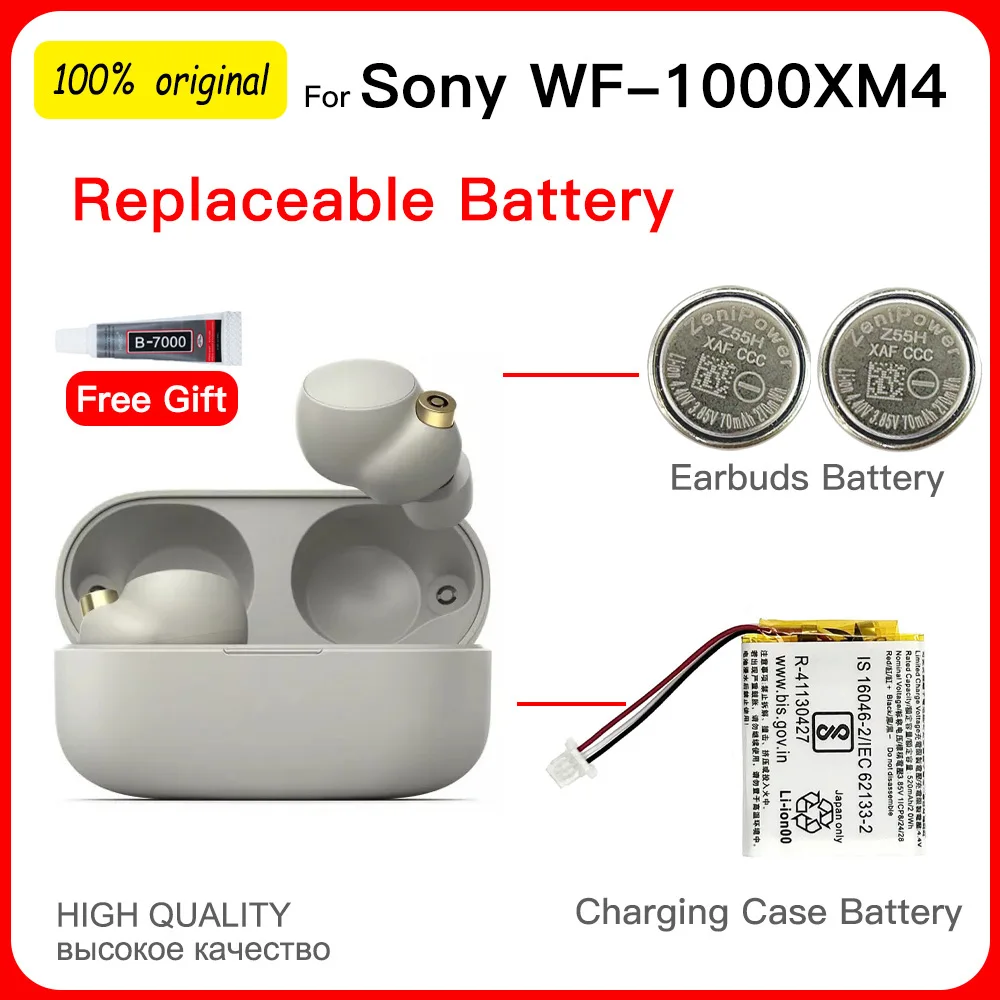 Original Z55H ZeniPower Coin Battery CP1254 3.85V Replacement Battery For Sony WF-1000XM4 TWS Earphone Repair Parts Batteries