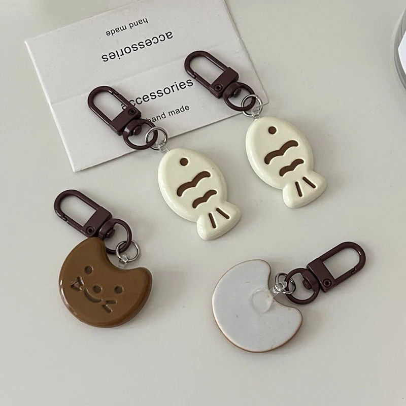 Porte-Clés Créatif en Résine en Forme de Petit Chat, Pendentif en Beurre de Dessin Animé, Accessoires de Sac à la Mode pour Couple, Cadeau pour Voiture