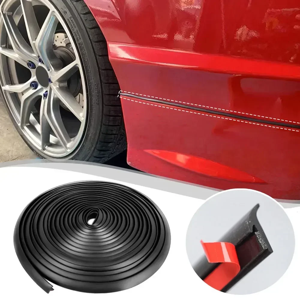 1/2/5m Car Door Edge Sealing Strip Car T-Type Gap Weatherstrip Sticker Car Body Protective Strip Auto Exterior Accessorie