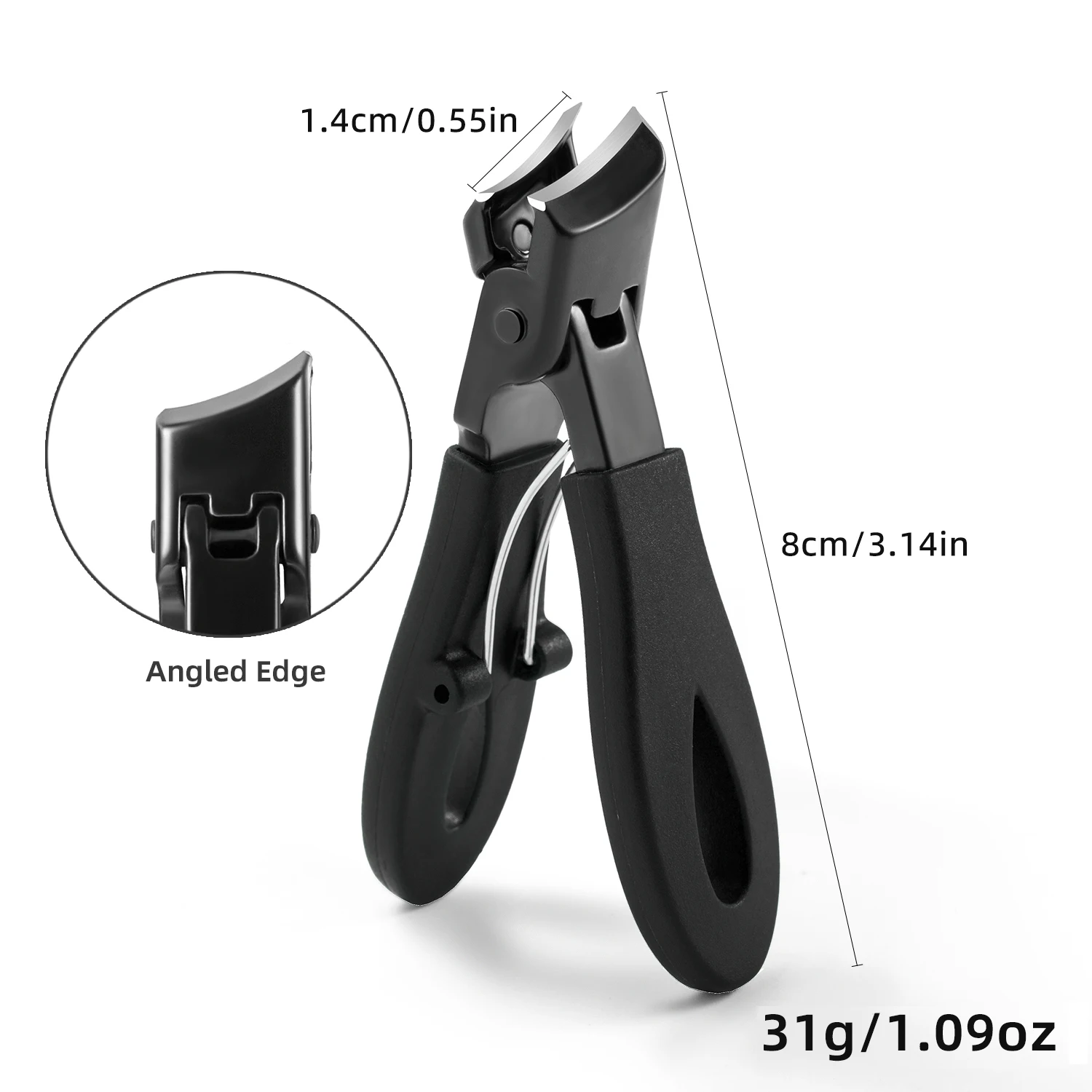4PCS Ingrown Toenail Tool Set Heavy Thick Nail Clippers Precision Nipper Emery File for Elderly Tough Toenails Stainless Steel